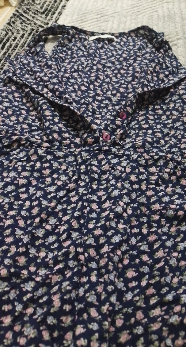 çocuk Keten Kısa Tulum V Yaka Düğmeli - Görsel 2