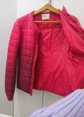 batik marka Düğmeli Pembe Kadın Günlük mont - Görsel 3