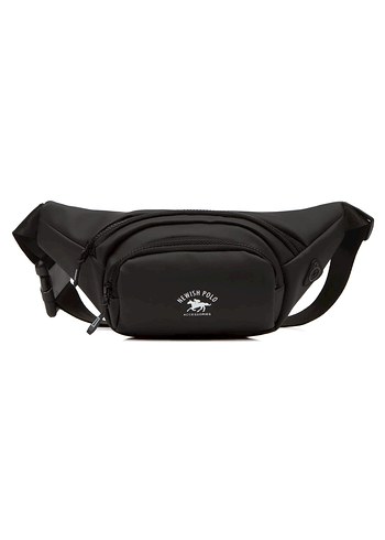 Erkek Siyah Baskılı Kemerli Bel Çantası - Görsel 2