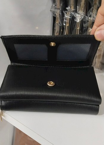 Siyah Deri Fermuarlı Kadın Cüzdanı - Görsel 2