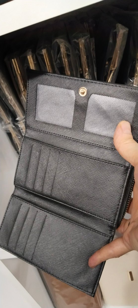 Siyah Deri Fermuarlı Kadın Cüzdanı - Görsel 3