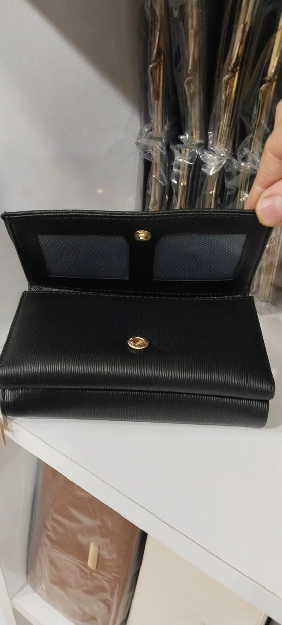 Siyah Deri Fermuarlı Kadın Cüzdanı - Görsel 2