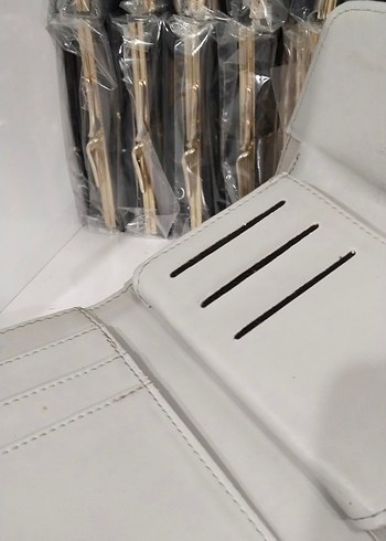 Gri Deri Tokalı Kadın Portföy Cüzdan - Görsel 3