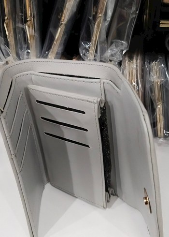 Gri Deri Tokalı Kadın Portföy Cüzdan - Görsel 2