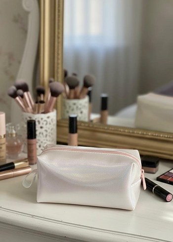 Turuncu Şeffaf Kadın Makyaj Çantası - Görsel 11