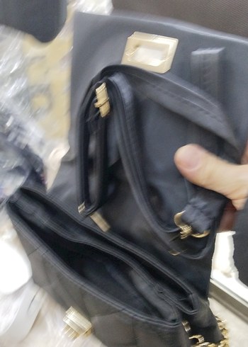 Siyah Deri Kadın Omuz Çantası - Görsel 5