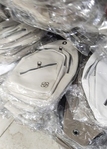 Beyaz Fermuarlı Kadın Çapraz Çanta - Görsel 5