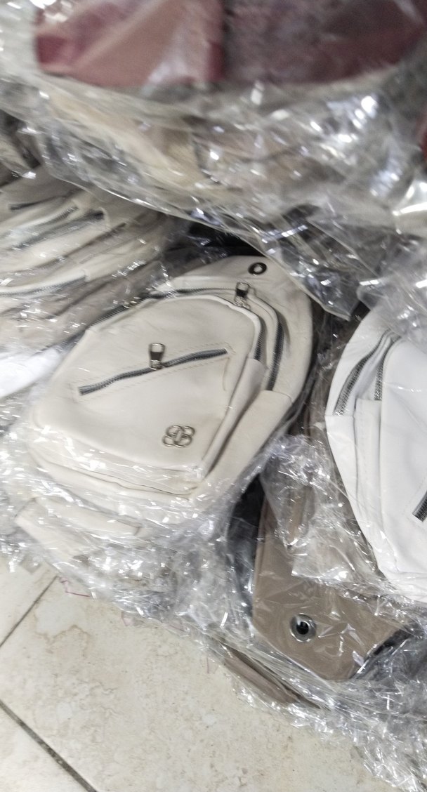 Beyaz Fermuarlı Kadın Çapraz Çanta - Görsel 5