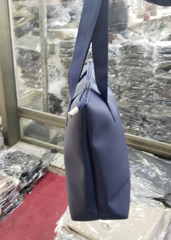 Lacivert Deri Fermuarlı Kadın Çantası - Görsel 2