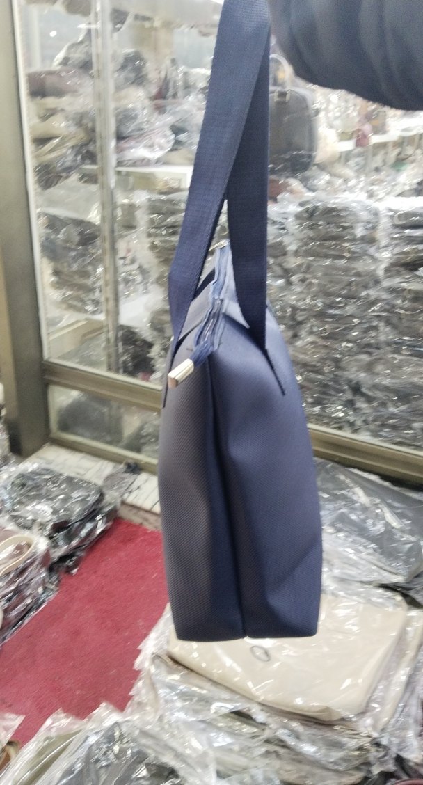 Lacivert Deri Fermuarlı Kadın Çantası - Görsel 2