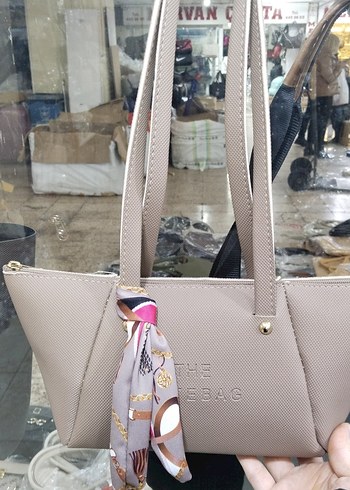 Bej Kadın Omuz Çantası RAG Baskılı - Görsel 2