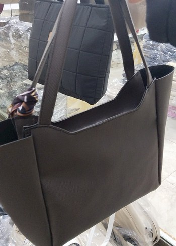 Günlük Kullanım Gri Yılan Desenli Kadın Çanta - Görsel 4