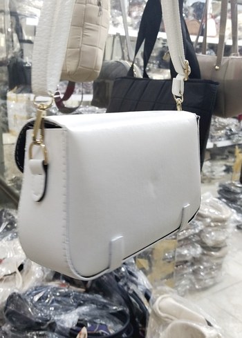 Klasik Elegan Beyaz Kadın Çanta - Görsel 3