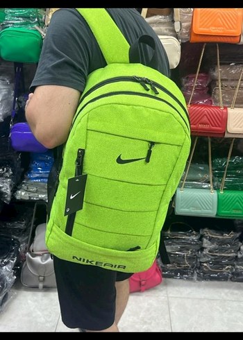 Nike Air Neon Yesil Sirt Cantasi