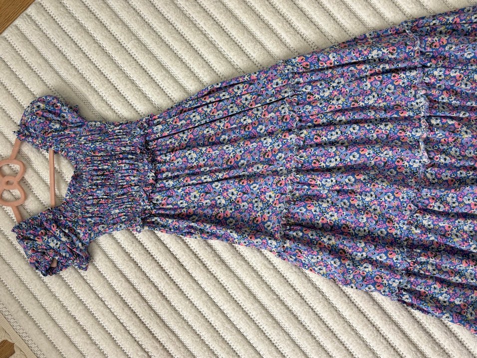 Renkli Bohem Bağcıklı Uzun Elbise - Görsel 2