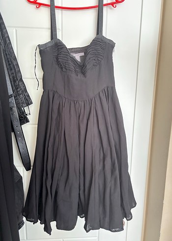 Siyah Mini Pileli Elbise #gotik #vintage