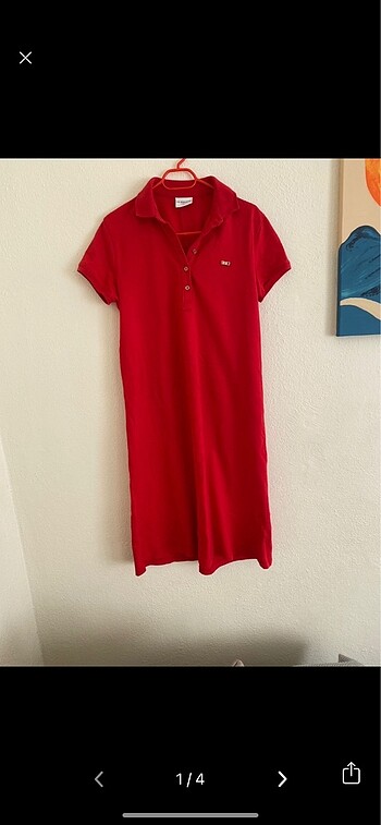 Us Polo Assn kırmızı Elbise