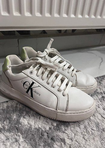 38 Beden Calvin Klein Beyaz Günlük Kadın Spor Ayakkabı
