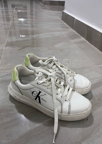 Calvin Klein Beyaz Calvin Klein orijinal Kadın Spor Ayakkabı