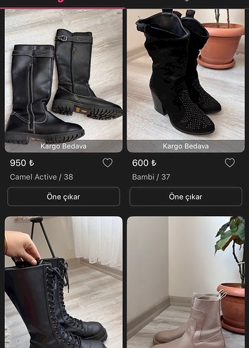 Siyah Kemerli Blok Topuklu Kadın Botu
