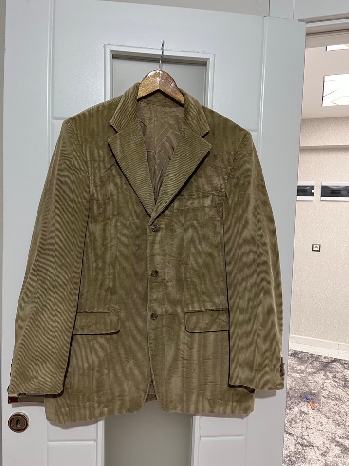 Vintage blazer Düğmeli Kahverengi Erkek Ceket - Görsel 4