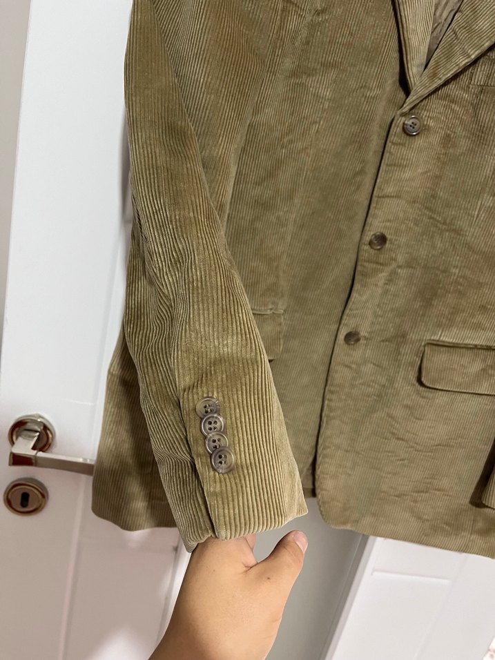 Vintage blazer Düğmeli Kahverengi Erkek Ceket - Görsel 3