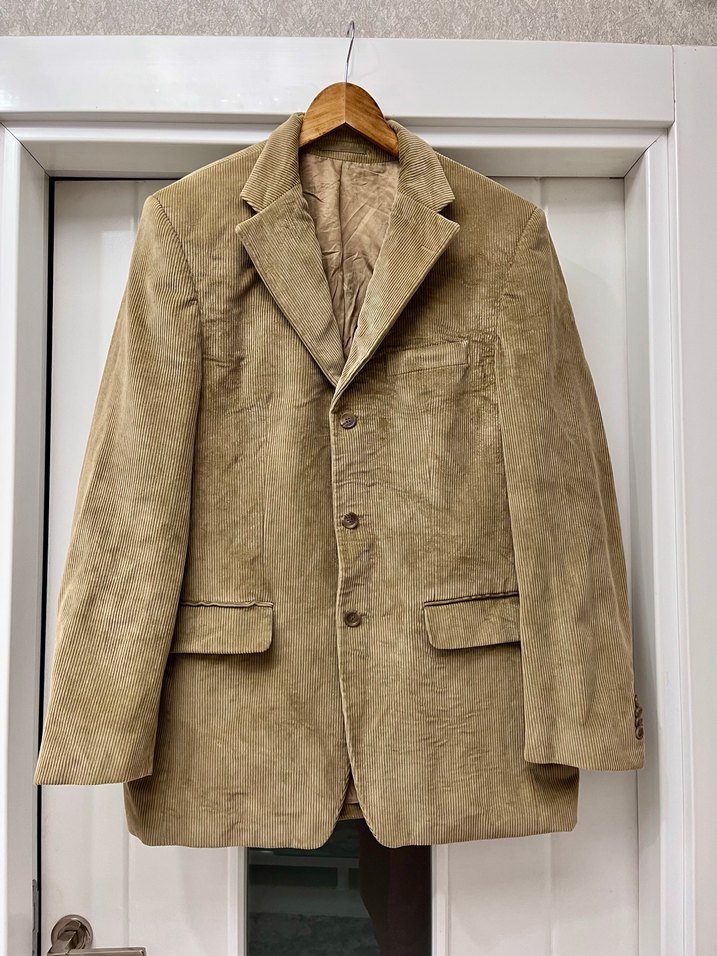 Vintage blazer Düğmeli Kahverengi Erkek Ceket - Görsel 5