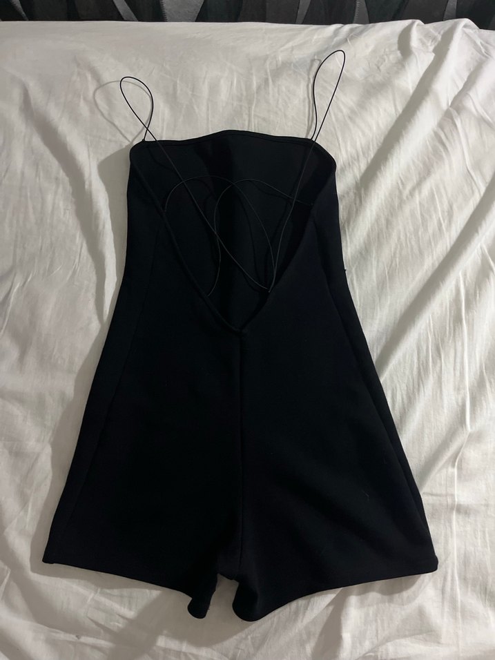 Zara Siyah Askılı Kadın Tulum - Görsel 4