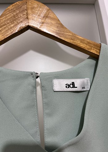 ADL V Yaka Gri Kadın Bluz, Salaş Kesim, Uzun Kollu - Görsel 4