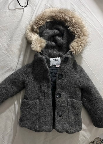 Zara Gri Kürklü Erkek Çocuk Mont - Görsel 3