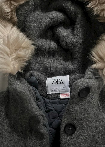 Zara Gri Kürklü Erkek Çocuk Mont - Görsel 5
