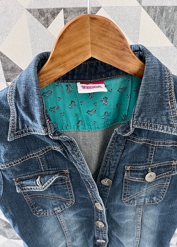 Vintage Y2K Düğmeli Kısa Kollu denim Kot Elbise - Görsel 7