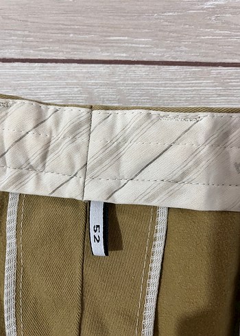 Vintage Hardal Renkli Bol Kesim Keten Pantolon - Görsel 8