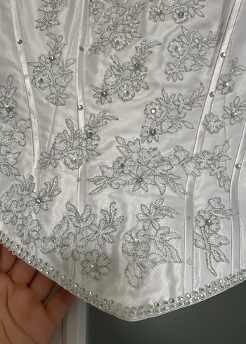 American Vintage Y2K iliki A Kesim Uzun Gelinlik - Görsel 5