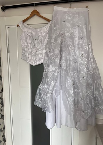 American Vintage Y2K iliki A Kesim Uzun Gelinlik - Görsel 2