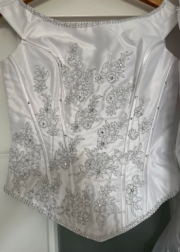 American Vintage Y2K iliki A Kesim Uzun Gelinlik - Görsel 7