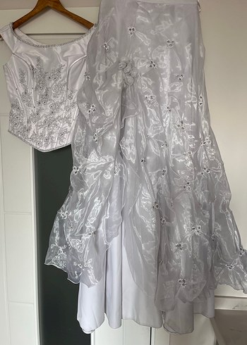 American Vintage Y2K iliki A Kesim Uzun Gelinlik - Görsel 3