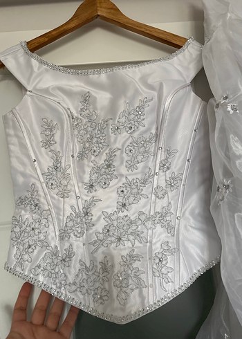 American Vintage Y2K iliki A Kesim Uzun Gelinlik - Görsel 4