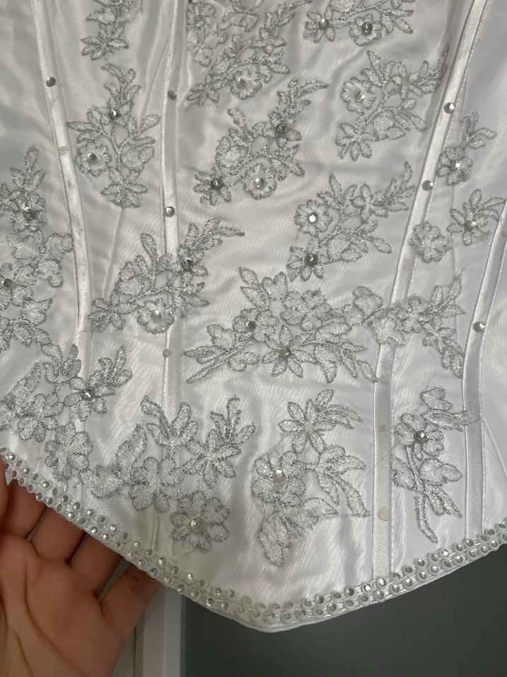 American Vintage Y2K iliki A Kesim Uzun Gelinlik - Görsel 5