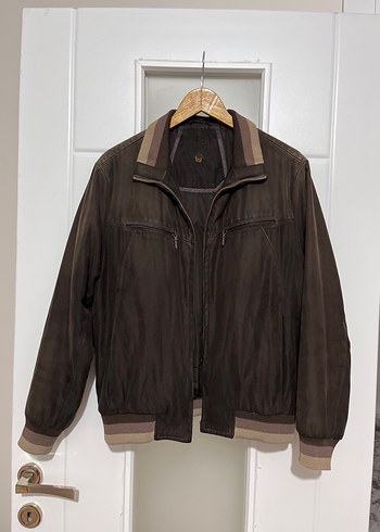 Vintage Y2K Kahverengi Süet Erkek Ceket - Görsel 3