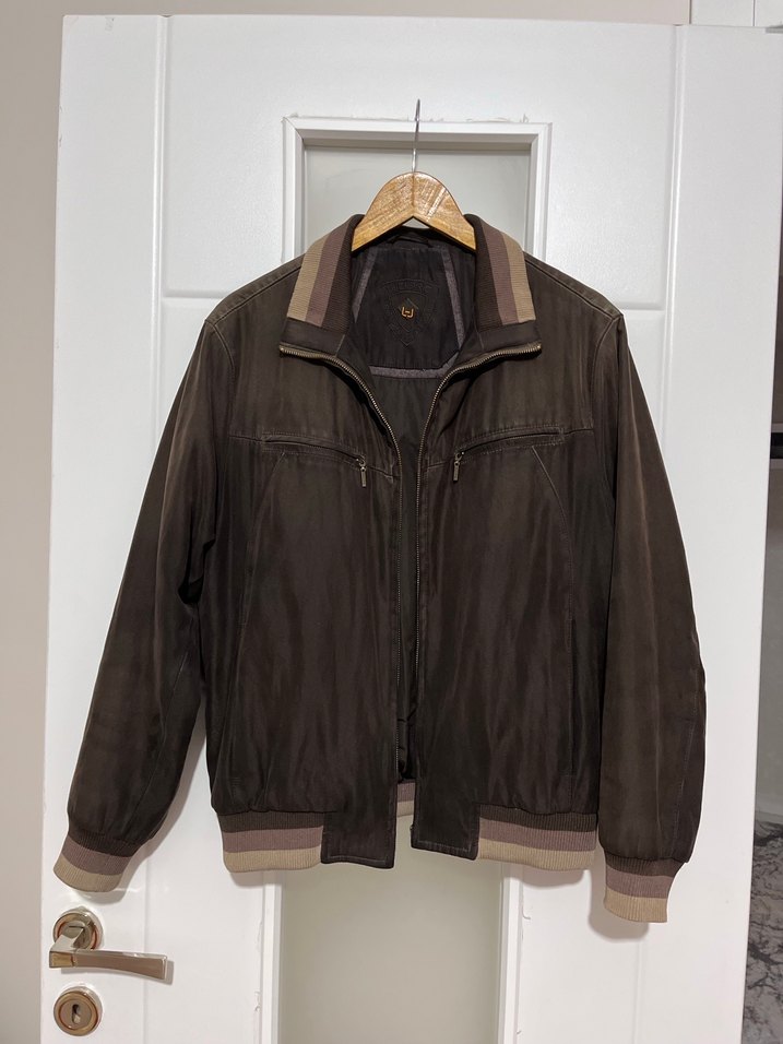 Vintage Y2K Kahverengi Süet Erkek Ceket - Görsel 3