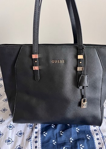 Siyah Deri Guess orijinal Kadın Çanta - Görsel 2