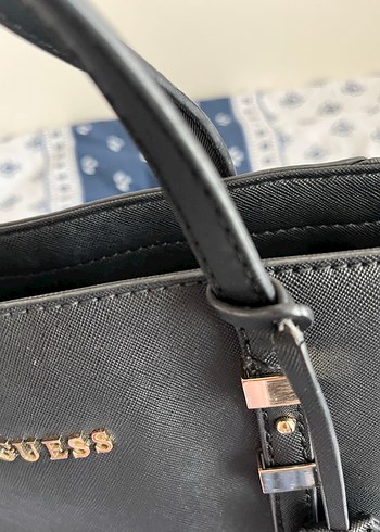 Siyah Deri Guess orijinal Kadın Çanta - Görsel 4