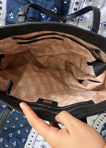 Siyah Deri Guess orijinal Kadın Çanta - Görsel 5