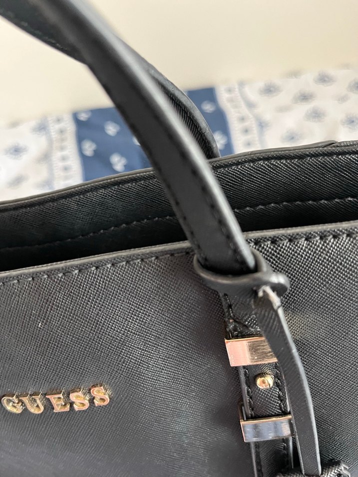 Siyah Deri Guess orijinal Kadın Çanta - Görsel 4