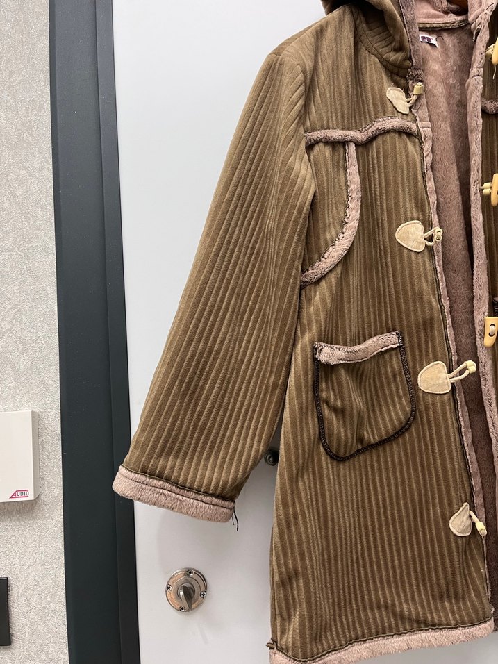 Vintage Y2K kadife Düğmeli yeşil  Kadın Kaban - Görsel 4