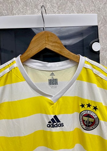 xl Beden sarı Renk Adidas Fenerbahçe V Yaka Erkek Spor Tişört