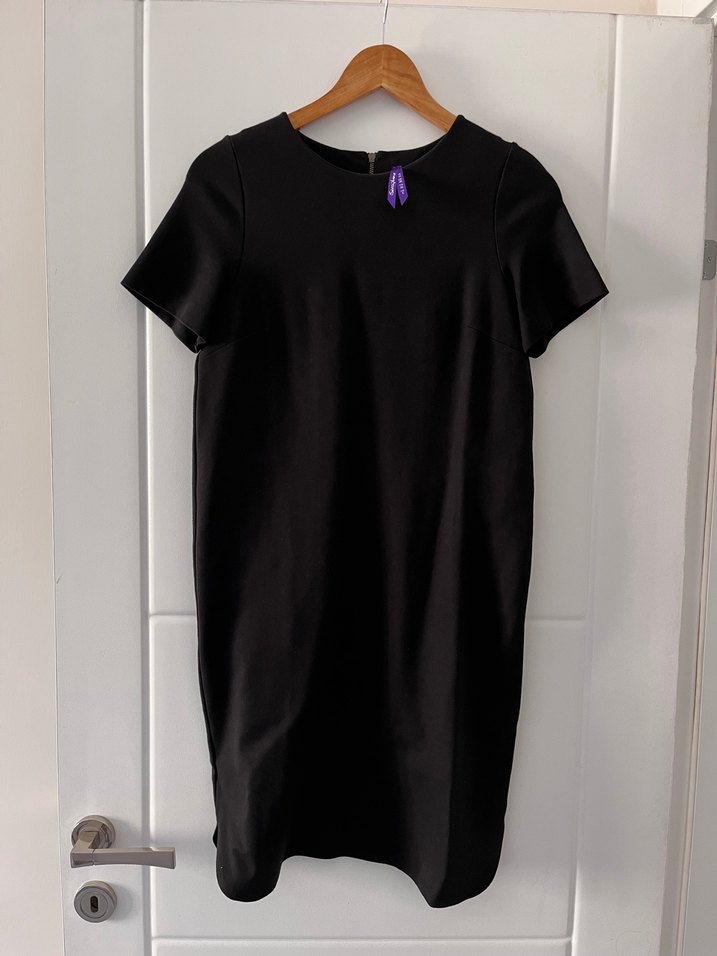 Siyah Midi Hamile Elbisesi - Görsel 2