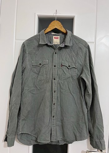 American Vintage Vintage Y2k Levi S Gri Denim Gomlek