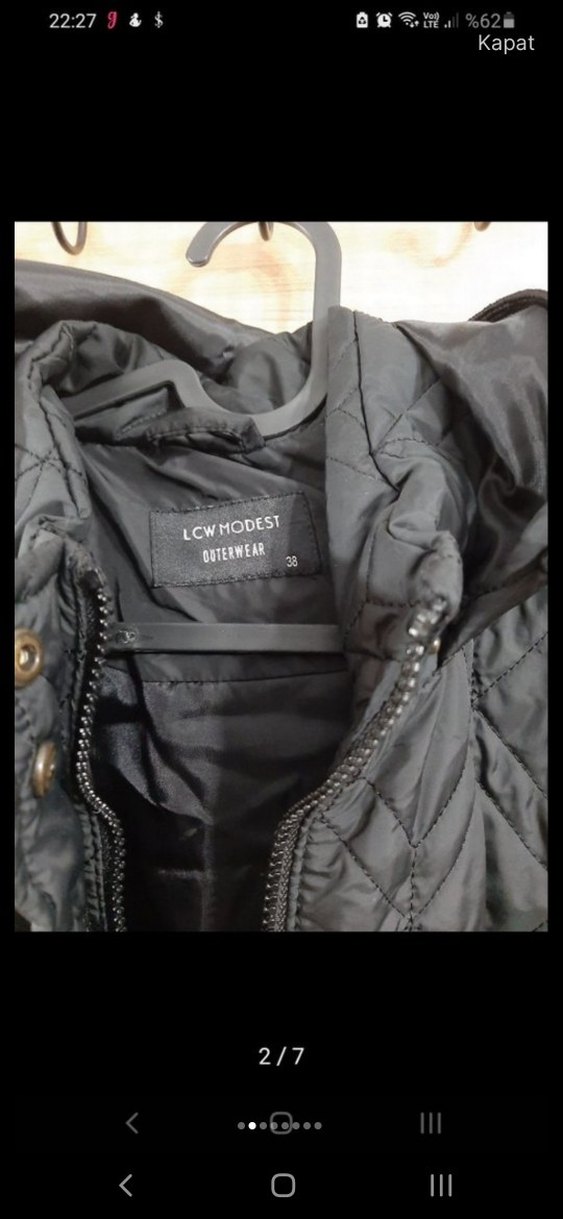 Düğmeli Uzun Kadın Kışlık Mont - Görsel 2